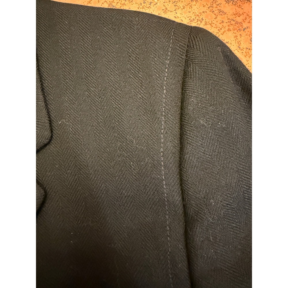 McManus & Riley Overcoat Mens XL Black Fair Vintage Union Made Wool Coat 60's - Picture 10 of 12